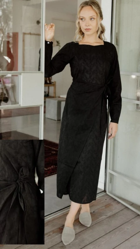 שמלת מעטפת כותנה