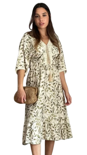 שמלת לוז ירוק