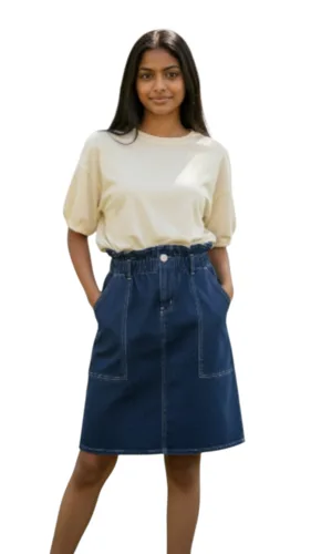 חצאית כיווץ ג'ינס כחול