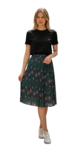 חצאית פליסה ירוק