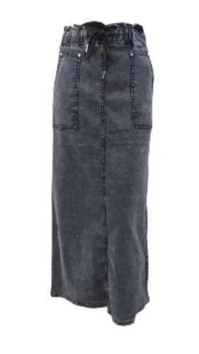 חצאית קורנית ג'ינס שחור