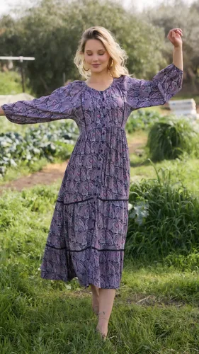 שמלת הדר שחור סגול