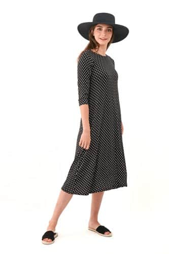 שמלת אמילי כפתורים גב