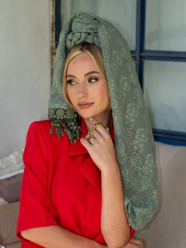 צעיף טל זית