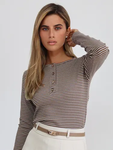 חולצת ברקת חום