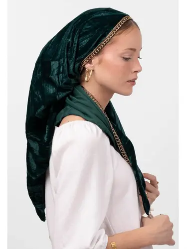 מטפחת משולשת אופירה ירוק כהה