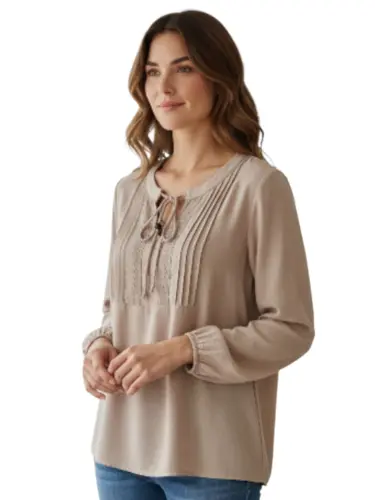 חולצת גלי קרם