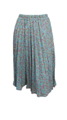 חצאית פליסה מודפסת תכלת