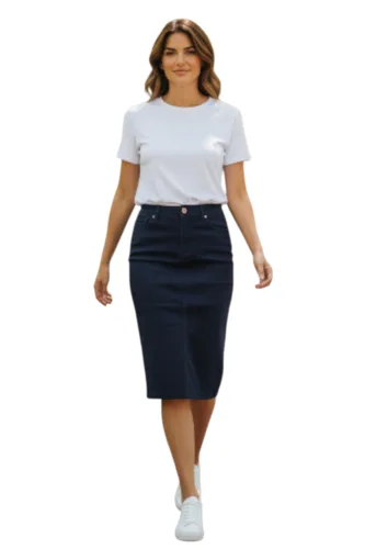 חצאית 1604 70 ס"מ כחול