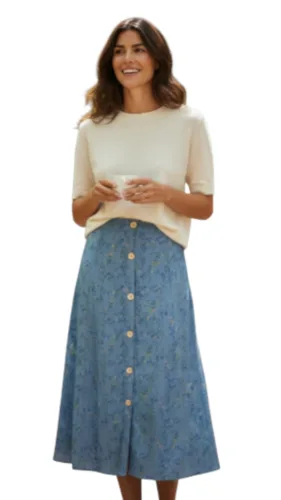 חצאית מקסי 9139 תכלת