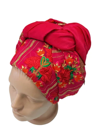 מטפחת משי שילוב רקמה