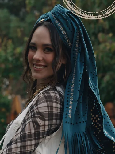 צעיף אינדיאה טורקיז