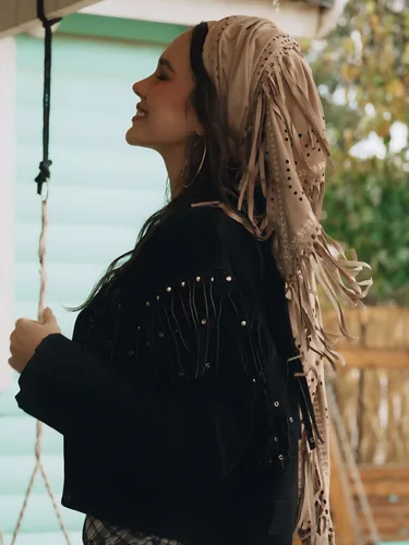 מטפחת משולשת אינדיאה מוקה