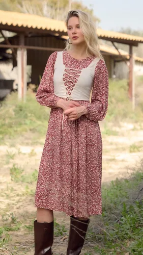 שמלת ערגה בורדו