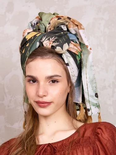 צעיף שזור פייטים נטע