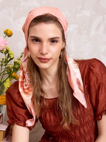 בנדנה חגיגית רקפת