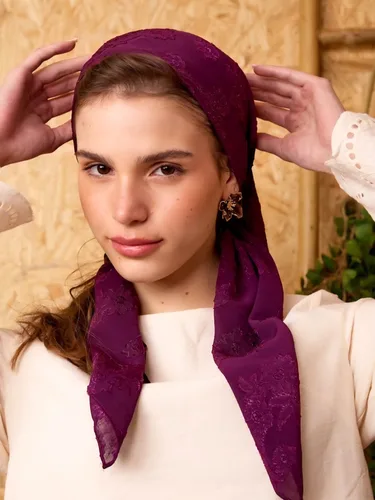 בנדנה מעוצבת נמסיס סגול חציל