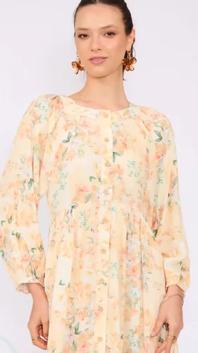 שמלת שושנה צהוב