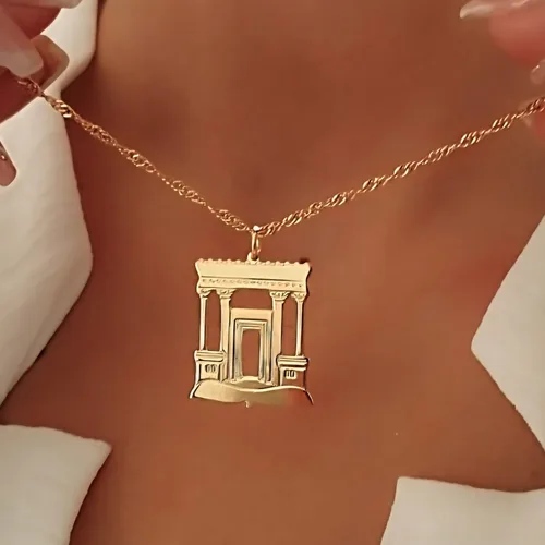שרשרת בית מקדש ציפוי זהב